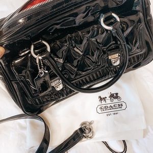 Black Patent Leather COACH shoulder bag